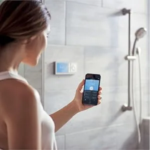 Moen DN7175 Home Care Bath Safety Adjustable Tub Grip, Glacier - moen, technology, u by moen, smart shower