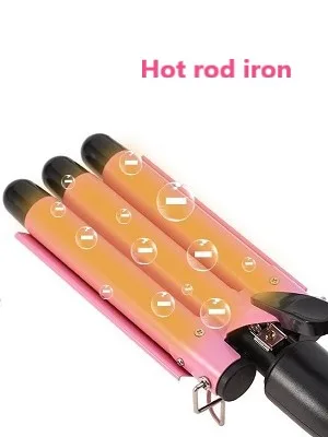 MODVICA 3 Barrel Curling Iron Wand 26mm Hair Waver Temperature Adjustable Ceramic Hair Curling Iron (Pink) 25mm - product information 3