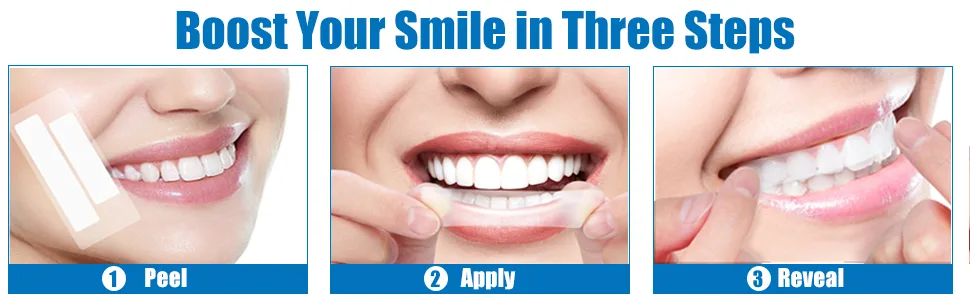 MitButy Teeth Whitening Strips with Natural Coconut Oil, 42 Non-Slip White Strips - Professional Safe Effects Tooth Whitener Solution at Home, 21 Treatments - Teeth Whitening strips