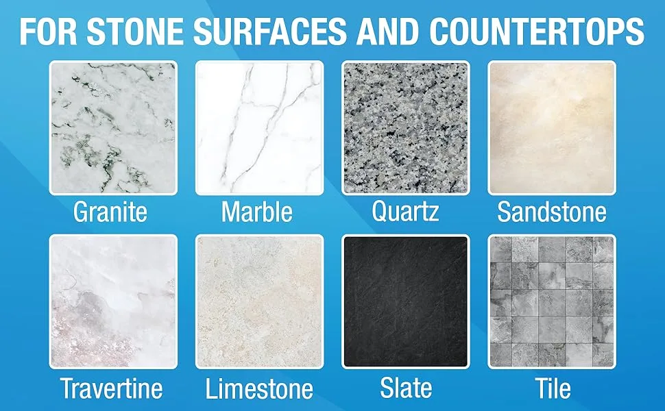 MiracleWipes for Granite & Stone, Clean, Protect, and Polish Countertops and Stone Surfaces Including Marble, Quartz, Slate, Tile, and Laminate, Great for Kitchen and Bathroom Cleaning Support - 30 Count - granite, marble quartz, sandstone, travertine, limestone, slate, tile