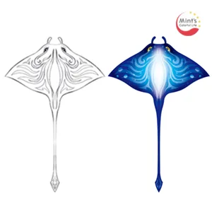 Mint's Colorful Life Devil Fish Kite for Kids Adults,Easy to Fly Delta Kite Single Line Large, Kite Handle Include Blue - product information 17