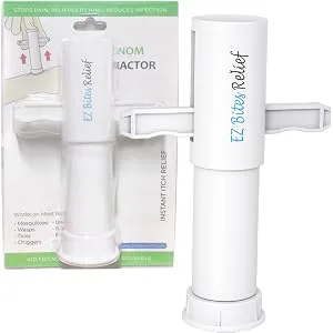 Mini Venom Extractor, Premium Bite Relief Suction Tool for Outdoor&Hiking, Backpacking and Camping, Sting Suction Pump, Compact and Kid Friendly (A White, 1 Pack) - itch relief suction tool
