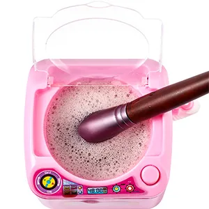 Mini Makeup Brush Cleaner Device Plastic Electric Automatic Washing Machine Sponge Cleaning Toy for Girls Ladies - product information 2