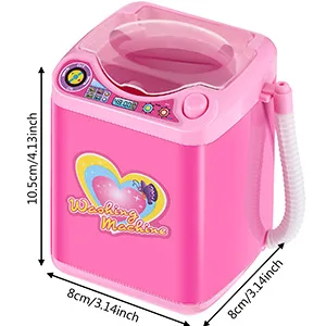 Mini Makeup Brush Cleaner Device Plastic Electric Automatic Washing Machine Sponge Cleaning Toy for Girls Ladies - product information 3