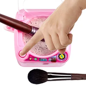 Mini Makeup Brush Cleaner Device Plastic Electric Automatic Washing Machine Sponge Cleaning Toy for Girls Ladies - product information 4