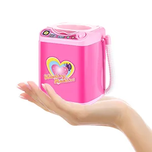 Mini Makeup Brush Cleaner Device Plastic Electric Automatic Washing Machine Sponge Cleaning Toy for Girls Ladies - product information 5