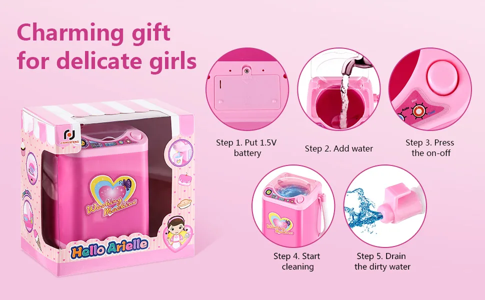 Mini Makeup Brush Cleaner Device Plastic Electric Automatic Washing Machine Sponge Cleaning Toy for Girls Ladies - product information 6