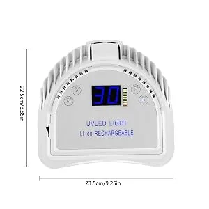 MINI LOP 64W Rechargeable Pro LED Gel Nail UV Light Wireless UV LED Nail Lamp Cordless Led Light for Nails(White) - NAIL LAMP