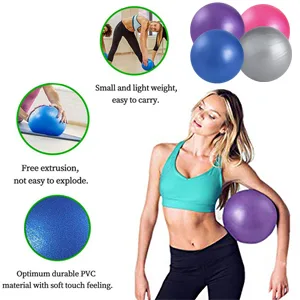 Mini Exercise Barre Ball for Yoga,Pilates, Stability Exercise Home Workout , Core Training and Physical Therapy Small Bender Ball 9 Inch with Inflatable Straw - product information 2