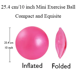 Mini Exercise Barre Ball for Yoga,Pilates, Stability Exercise Home Workout , Core Training and Physical Therapy Small Bender Ball 9 Inch with Inflatable Straw - product information 3
