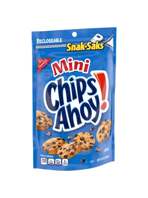 Mini CHIPS AHOY Original Chocolate Chip Cookies, 1 Snak-Sak (8 oz.) 8 Ounce (Pack of 1) - image
