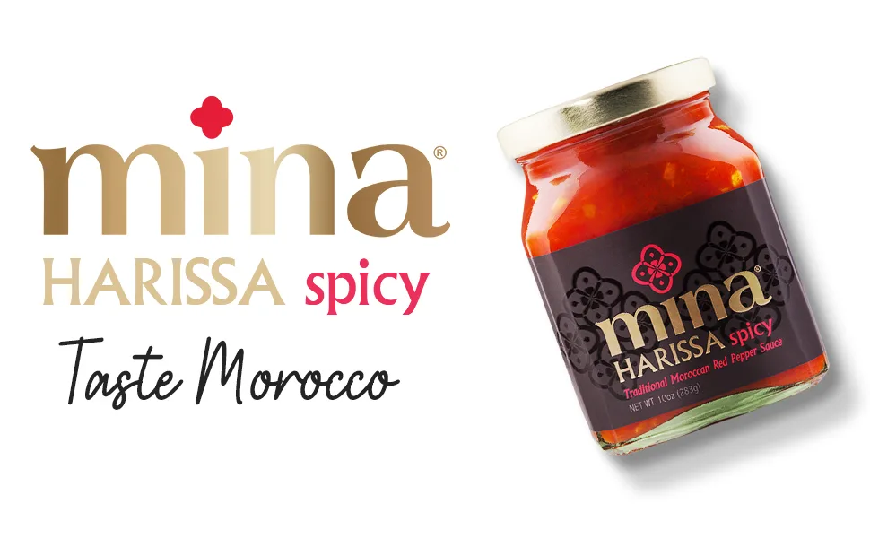 Mina Harissa Spicy 2 Pack 10oz - mina harissa, harissa paste, rose harissa, harissa sauce, chili sauce, shakshuka, hot sauce
