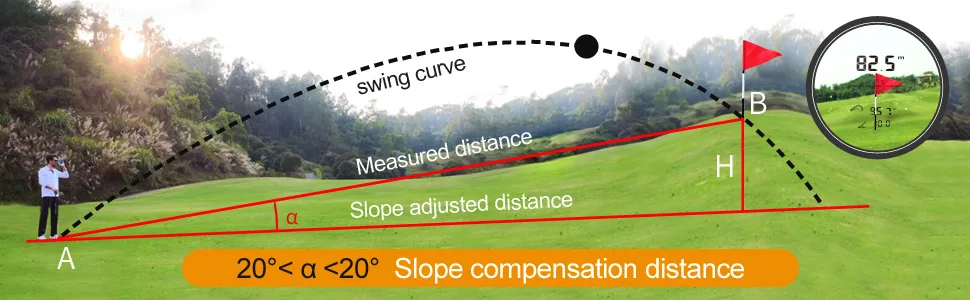 Mileseey Professional Laser Golf Rangefinder 660 Yards with Slope Compensation,0.55yard Accuracy,Fast Flagpole Lock,6X Magnification,Distance/Angle/Speed Measurement for Golf,Hunting - golf rangefinder