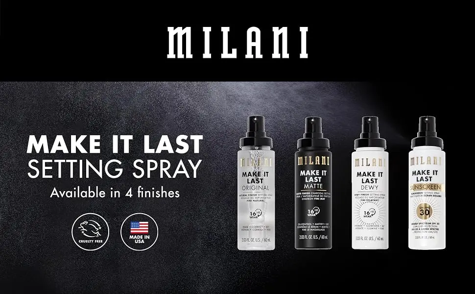 Milani Make It Last 3-in-1 Setting Spray and Primer- Prime + Correct + Set (2.03 Fl. Oz.) Makeup Finishing Spray and Primer - Long Lasting Makeup Primer and Spray - Setting Spray