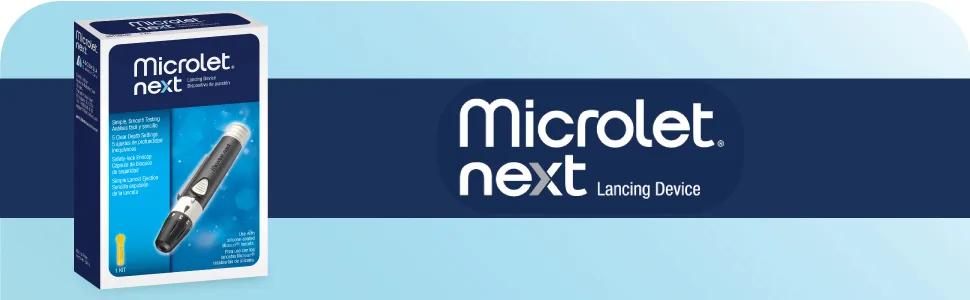 MICROLET NEXT Adjustable Lancing Device, 5 Depth Settings - microlet next