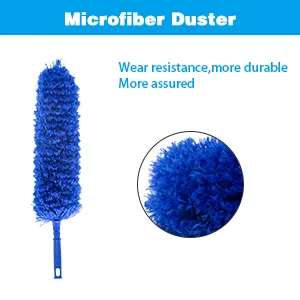Microfiber Duster, Feather Duster with 100 Inch Telescoping Extension Pole, Reusable Bendable Dusters, Washable Lightweight Dusters for Ceilings Fans 2022 Upgrade Blue - product information 2