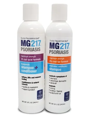 MG217 Psoriasis Medicated Conditioning 3% Coal Tar Shampoo 8 Fl Oz - MG217 Psoriasis Shampoo, Coal Tar Shampoo, Sal Acid Shampoo, Danduff Treatment, Seborrheic Treatment
