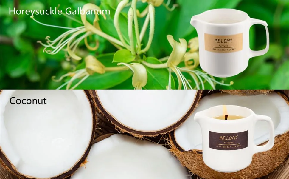 MELONY Massage Candles Natural Edible Soy Lecithins Moisturizing SPA, Skin Treatment, Coconut , 2.82oz - Candles scent