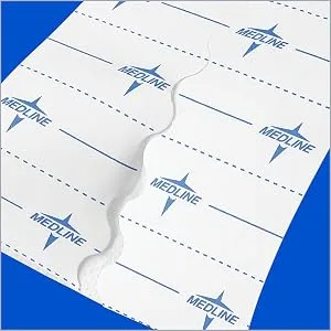Medline MedFix Dressing Retention Tape with S-Release Liner, Secures Primary Dressings and Medical Appliances, 4" x 11 yd - Medfix Tape