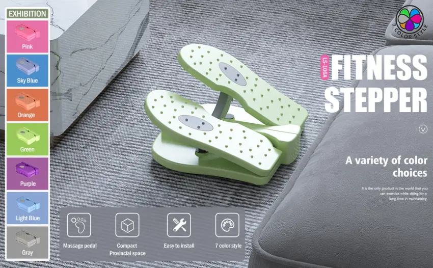MBB Mini Stepper,Under Desk Pedal Exerciser,Folding Colorful Foot Peddle,Physical Therapy Leg Exercisers Peddle,Relieves Varicose Veins Green Color - product information 3