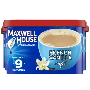Maxwell House International French Vanilla Caf-Style Instant Coffee Beverage Mix (4 ct Pack, 8.4 oz Canisters) 4 Pack French Vanilla - unspecified