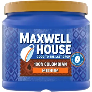 Maxwell House 100% Colombian Medium Roast Ground Coffee (24.5 oz Canister) - image