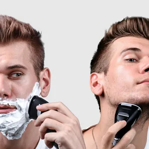 MAX-T Men Electric Razor, Rechargeable Wet & Dry Rotary Electric Shaver for Men (Black) - shaver
