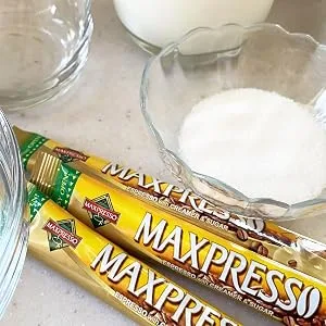 Maxpresso, 3-in-1 Korean Instant Coffee Mix Packets, Single Serve, 100 Sticks 100 Count (Pack of 1) - dalgona, coffee, maxpresso, instant coffee