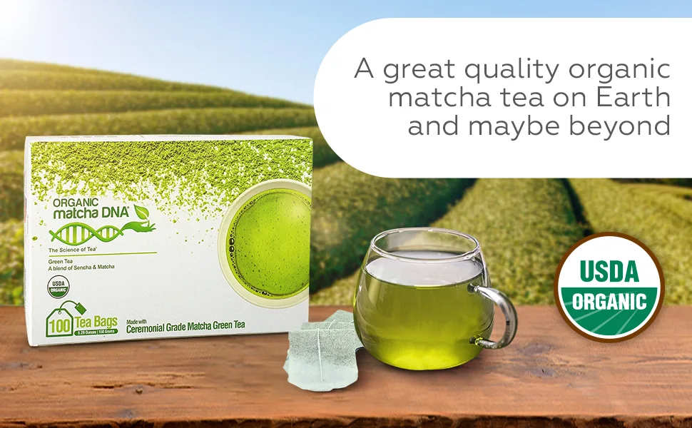 Matcha Teabags MatchaDNA Certified Organic Matcha Green Tea by MATCHA DNA - 100 Teabags 100 Count (Pack of 1) - product information 8