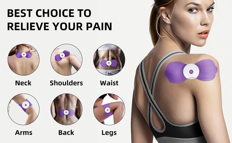 MASTOGO Wireless TENS & EMS Unit Back Pain Relief Massager - APP Controlled Bluetooth EMS Muscle Stimulator Machine for Back Shoulder Leg Neck Pain Relief - tens unit