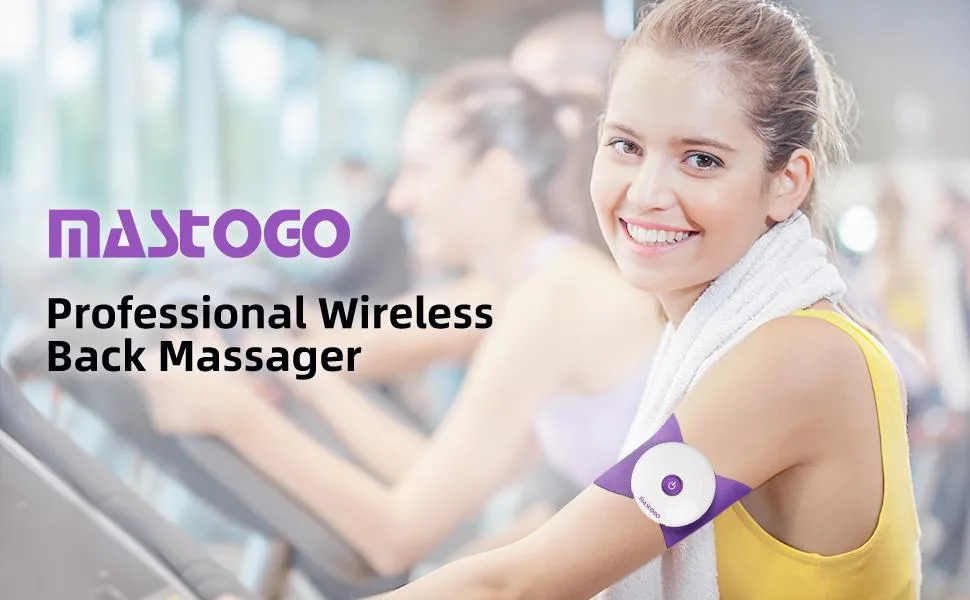 MASTOGO Wireless TENS & EMS Unit Back Pain Relief Massager - APP Controlled Bluetooth EMS Muscle Stimulator Machine for Back Shoulder Leg Neck Pain Relief - Wireless Tens Unit