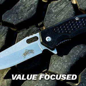 Master USA MU-A002 Series Spring Assisted Folding Knife, Black Straight Edge Blade, ABS Handle, 4-1/2-Inch Closed Pink - Focused