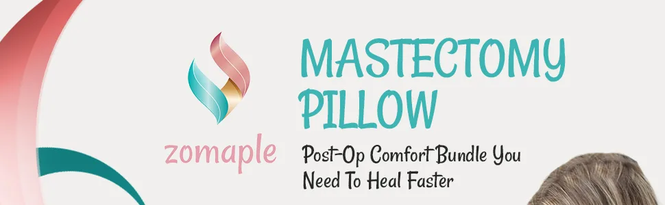 Mastectomy Pillow - Post Surgery Pillow, Breast Pillow for After Heart Surgery Recovery, Double Mastectomy, Breast Reduction & Augmentation Patients - Car Seatbelt Cover & Gel Pack Bundle Grey With Strap - Mastectomy post surgery pillow