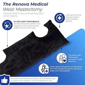 Mastectomy Pillow - Post Surgery Pillow for Breast Surgery and Heart Surgery Recovery - Perfect Surgery Recovery Gift Black - We listen to customer feedback and fine-tune every detail to ensure quality, fit, and comfort.