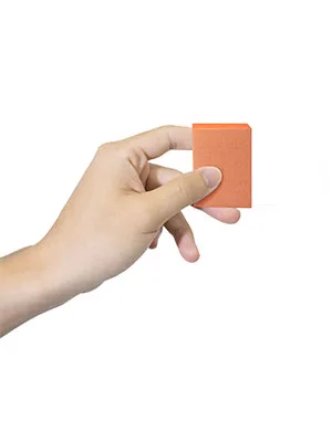 Maryton Nail Buffer Mini Block File 80/100 Grit Disposable Bulk, 130 Count (Orange) - mini nail block