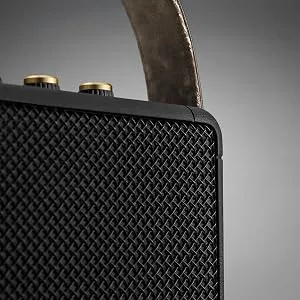 Marshall Stockwell II Portable Bluetooth Speaker - Black and Brass Black and Brass Speaker - Multi-Directional Sound