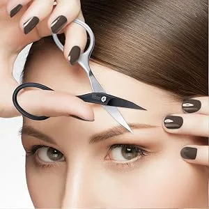 marQus Solingen INOX Titanium self sharpening Nail and Cuticle Scissors, fine, curved and sharp in handy case Precision Scissors, Nail Scissors Germany - Pedicure Beauty Grooming Kit for Nail, Eyebrow - marqus manicure made in germany solingen scissors perfect for grooming eyebrows