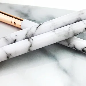 Makeup Brushes DUAIU 16Pcs Premium Synthetic Eyeshadow brushes Eyebrow Eyeliner Blending Marble Handle Brushes sets with Pink Cosmetic Bag Eyebrow Tweezers Nose Scissors - product information 9