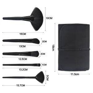 Makeup Brushes 32pcs, Yuwaku Professional Makeup Brush Set, Kabuki Face Eyes Shadow Eyeliner Foundation Blush Lip Powder Liquid Cream Blending Brushes (BLACK) - make up brush