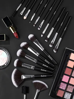 Makeup Brush Set, SOLVE 32 Pieces Professional Makeup Brushes Wooden Handle Cosmetics Brushes Foundation Concealer Powder Face Eye Make up Brushes Kit, Black - makeup brushes