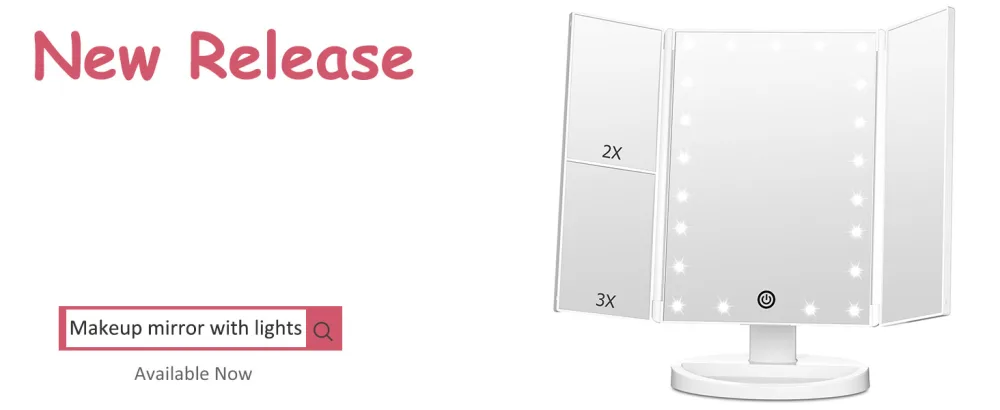 Magnifying Mirror 10X 1X Double Sided Magnification Makeup Vanity Mirror Rechargeable Lighted Mirror with 3 Color Setting Adjustable Rotation LED Vanity Desk Mirror White(Not Include Bag) - makeup mirror with lights