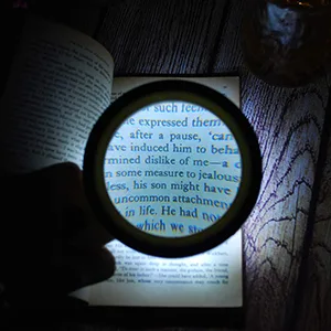 Magnifying Glass with Light,30X High Power Jumbo Lighted Magnifiers Lens for Seniors Reading Small Print,Stamps, Map,Inspection, Macular Degeneration - 12led
