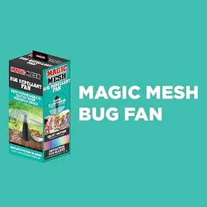Magic Mesh 2 in 1 Bug Zapper & Swatter- Rechargeable Electric Swatter & Night Zapping Lamp- Zapping Racket Kills Mosquitos, Flies, & Insects Outdoors or Indoors - Magic Mesh Bug Fan