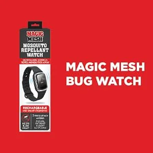 Magic Mesh 2 in 1 Bug Zapper & Swatter- Rechargeable Electric Swatter & Night Zapping Lamp- Zapping Racket Kills Mosquitos, Flies, & Insects Outdoors or Indoors - Magic Mesh Bug Watch