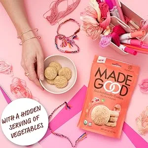 MadeGood Cookies Variety Pack - Vanilla, Double Chocolate & Chocolate Chip - gluten-free Cookies - 6 Pouches, 5 oz. Each - Recyclable Packaging - With a Hidden Serving of Vegetables