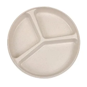 Maddak SP Ableware Sandstone Partitioned Scoop Dish with Lid - 49701 - SP Ableware Maddak Partitioned Scoop Dish Divided Plate Compartments Portion Control Seniors