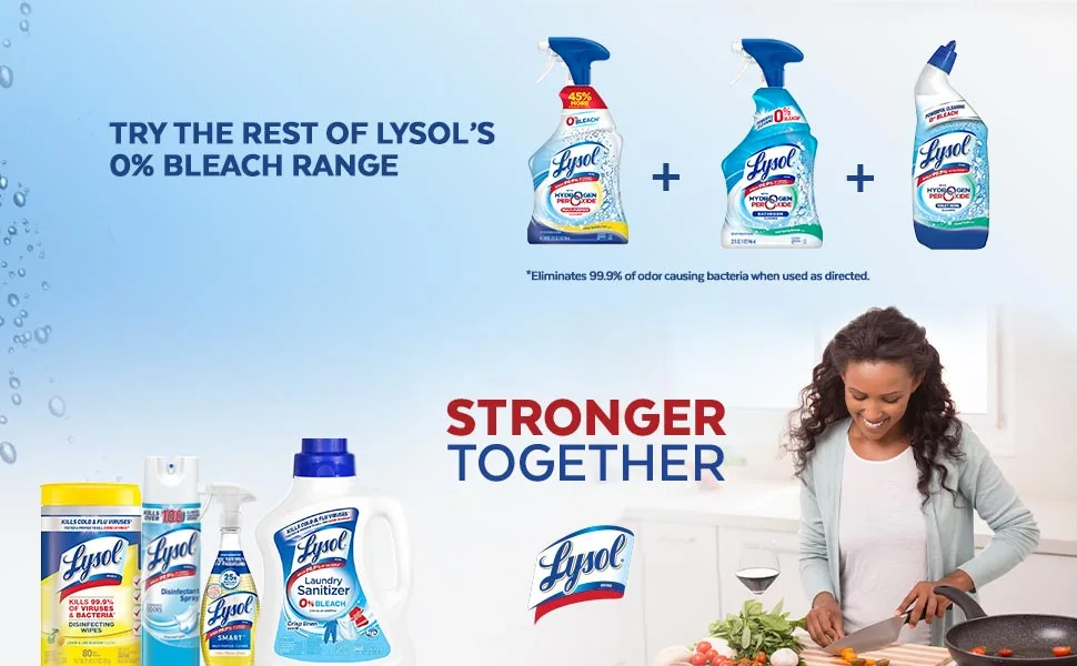 Lysol Multi Purpose Cleaner Spray, For Cleaning and Disinfecting, Bleach Free (Contains Hydrogen Peroxide), Citrus Scent, 32oz - Lysol Trigger - 0% Bleach