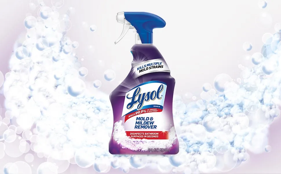 Lysol Mildew Remover Spray with Bleach, 32 Ounce - Lysol Mold & Mildew Trigger