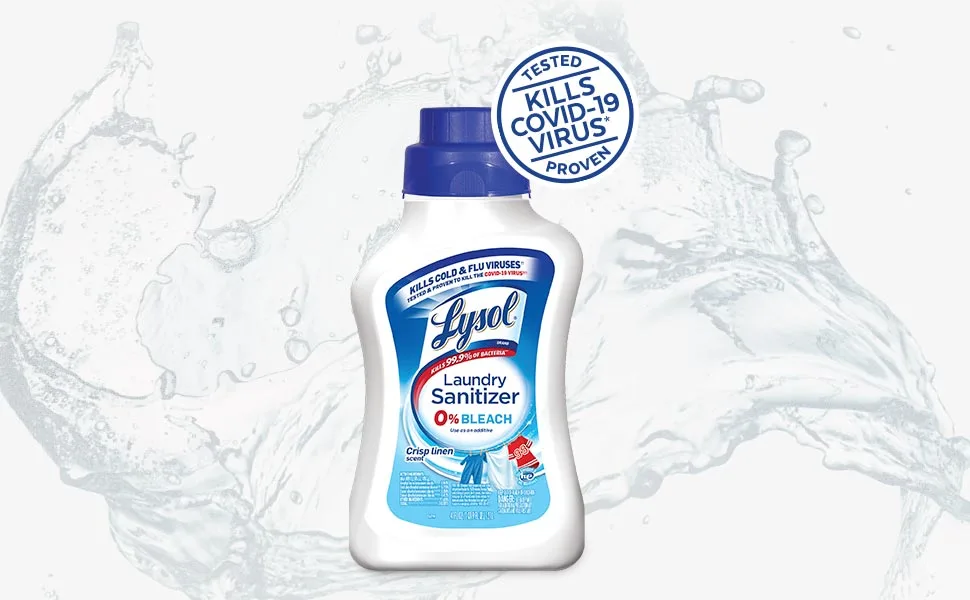 Lysol Laundry Sanitizer Additive, Sanitizing Liquid for Clothes and Linens, Eliminates Odor Causing Bacteria, Crisp Linen, 41oz - Lysol LLS Crisp Linen 41oz