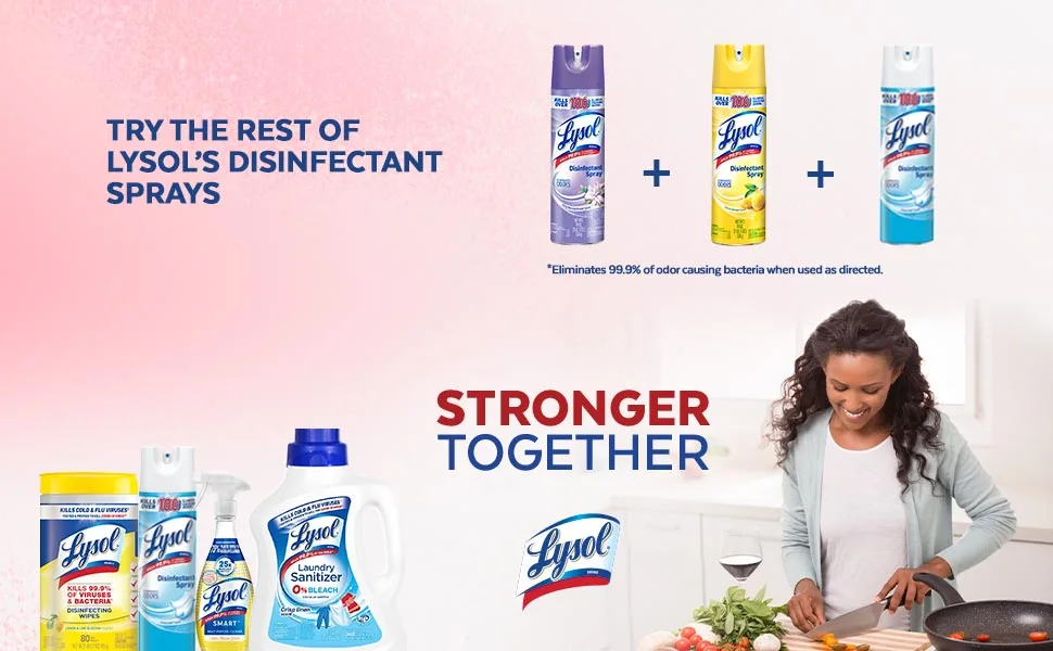 Lysol Disinfectant Spray, Sanitizing and Antibacterial Spray, For Disinfecting and Deodorizing, Mango & Hibiscus Scent, 19 Fl Oz, (Packaging May Vary) - Try the rest of Lysol